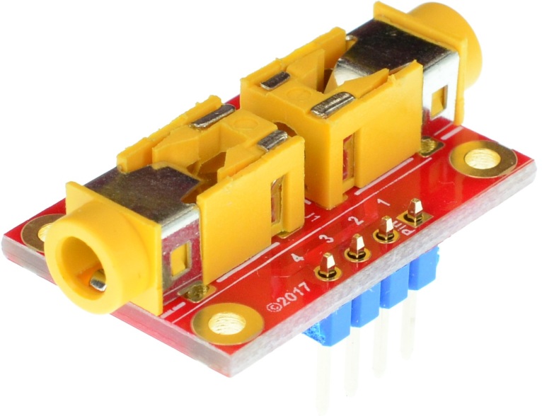3.5mm stereo audio jack to 3.5mm stereo audio jack pass-through adapter breakout
